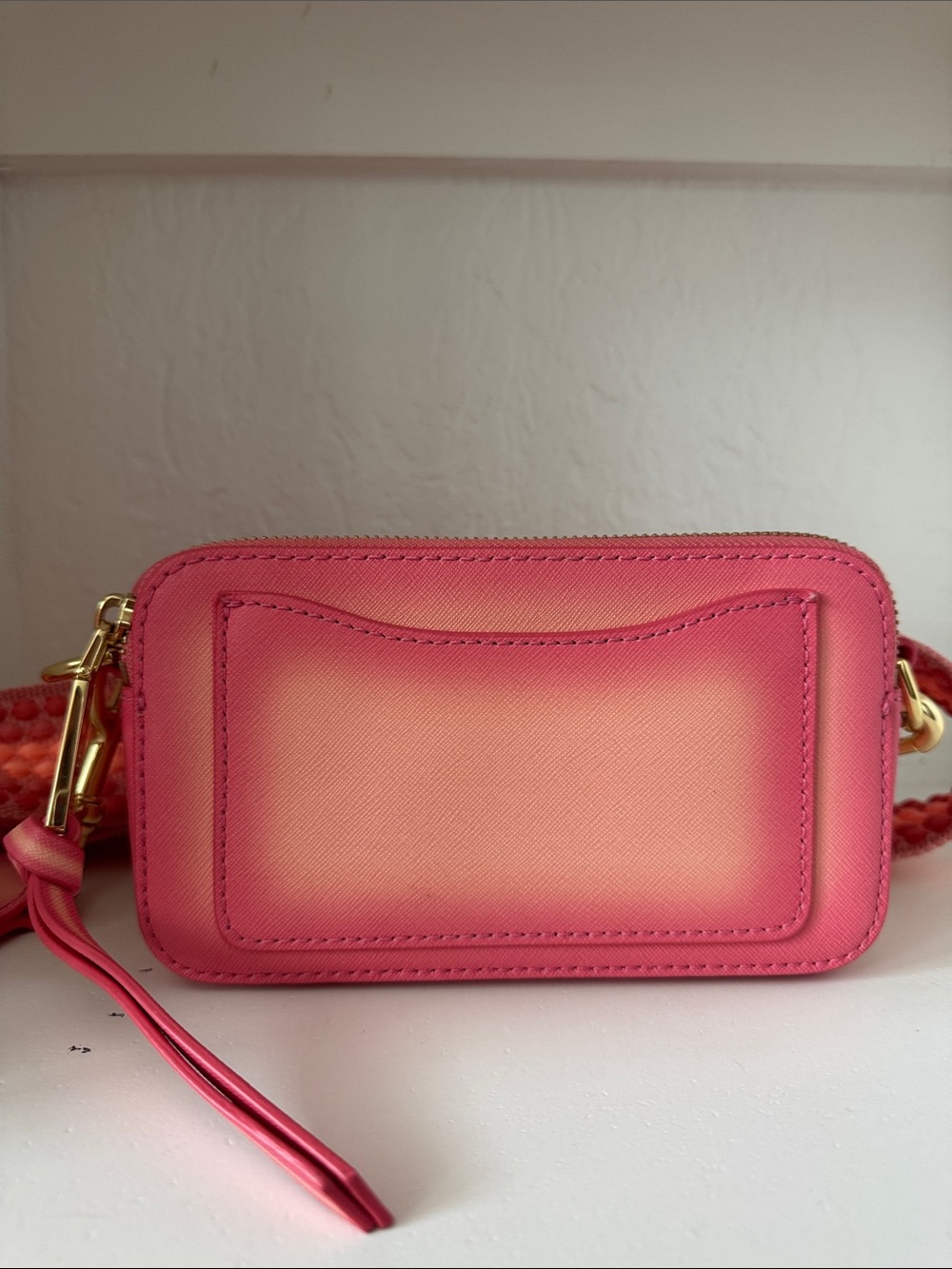 Marc Jacobs Pink to Peach Ombre Crossbody Camera Bag with Gold Hardware - Picture 4 of 12